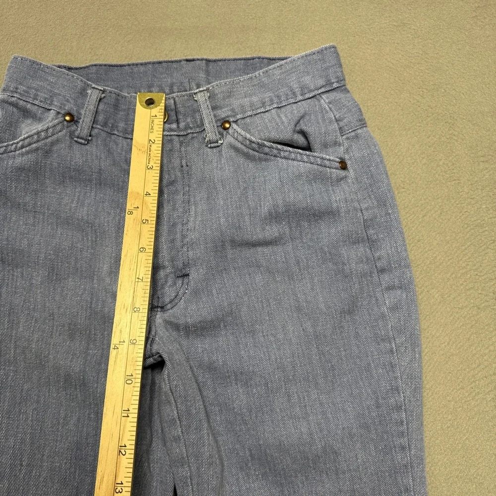 Vintage H.I.S Jeans Womens 25x328 Blue Flare Boho Distressed Faded Light‎ Denim
